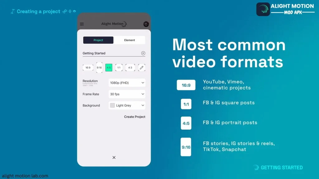 alight motion video formats image